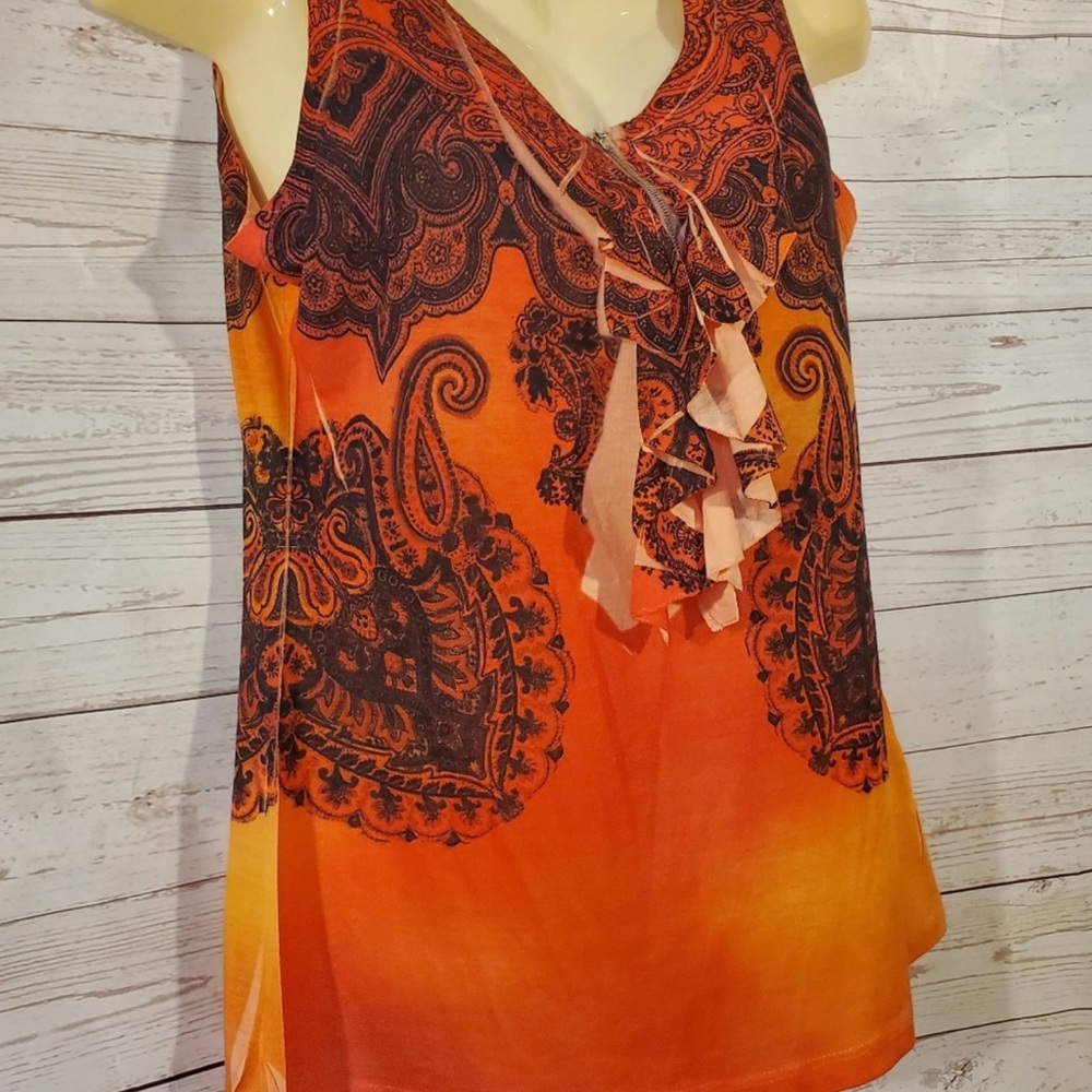 Susan Lawrence Ruffle Tank Top (CL) - Picture 4 of 6